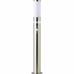 Lampadaire d'extérieur Brilliant Bole Acier inoxydable, 1 lumière, Détecteur de mouvement