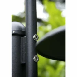 Lampadaire d'extérieur Brilliant Berna Noir, 2 lumières