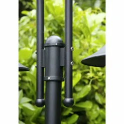 Lampadaire d'extérieur Brilliant Berna Noir, 2 lumières