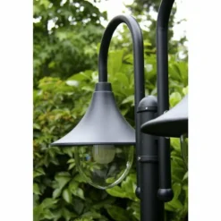 Lampadaire d'extérieur Brilliant Berna Noir, 2 lumières