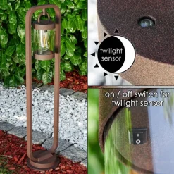 Lampadaire d'extérieur Fulham Rouille, 1 lumière