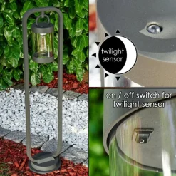 Lampadaire d'extérieur Fulham Anthracite, 1 lumière