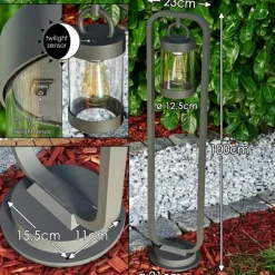 Lampadaire d'extérieur Fulham Anthracite, 1 lumière