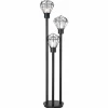 Lampadaire d'extérieur Globo HORACE Noir, 3 lumières