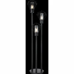 Lampadaire d'extérieur Globo HORACE Noir, 3 lumières