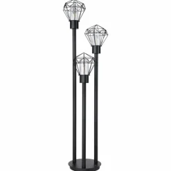 Lampadaire d'extérieur Globo HORACE Noir, 3 lumières