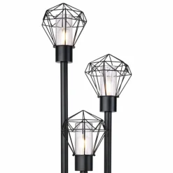 Lampadaire d'extérieur Globo HORACE Noir, 3 lumières