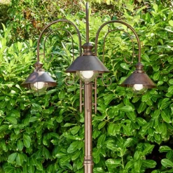 Lampadaire d'extérieur Lohja Rouille, 3 lumières