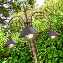 Lampadaire d'extérieur Lohja Rouille, 3 lumières