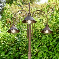 Lampadaire d'extérieur Lohja Rouille, 3 lumières