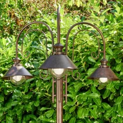 Lampadaire d'extérieur Lohja Rouille, 3 lumières
