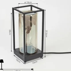 Lampadaire d'extérieur Palanga Noir, 1 lumière