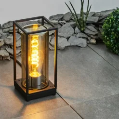 Lampadaire d'extérieur Palanga Noir, 1 lumière