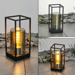 Lampadaire d'extérieur Palanga Noir, 1 lumière