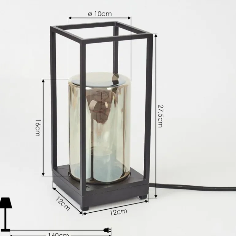 Lampadaire d'extérieur Palanga Noir, 1 lumière