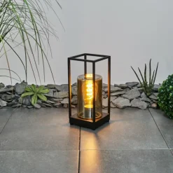 Lampadaire d'extérieur Palanga Noir, 1 lumière