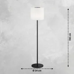 Lampadaire d'extérieur SCHÖNER WOHNEN-Kollektion LED Noir, 1 lumière, Télécommandes, Changeur de couleurs