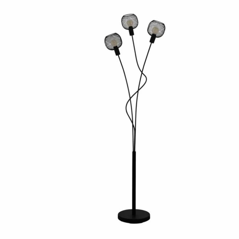 Lampadaire Eglo WRINGTON Noir, 3 lumières