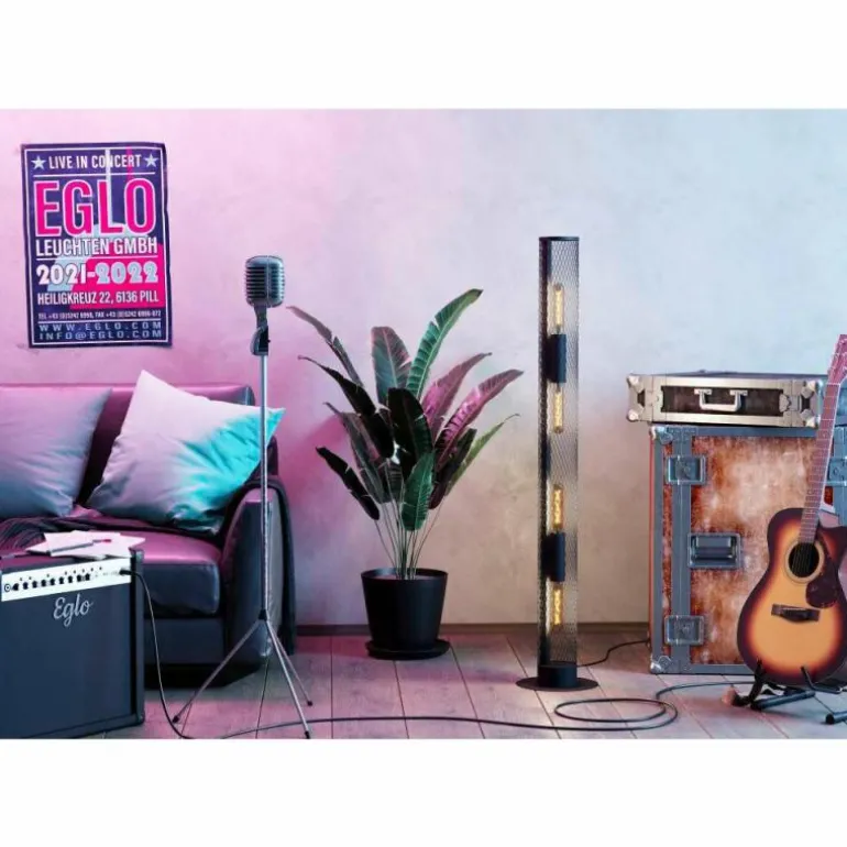 Lampadaire Eglo-Leuchten REDCLIFFE Noir, 4 lumières