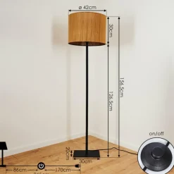 Lampadaire Exchange Noir, 1 lumière