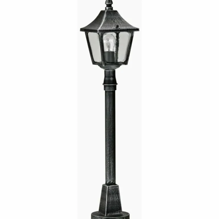 Lampadaire extérieur Albert 4128 Noir, Argenté, 1 lumière