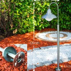 Lampadaire extérieur Eglo Sydney Acier inoxydable, 1 lumière