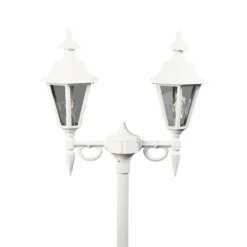 Lampadaire extérieur Konstsmide Pallas Blanc, 2 lumières