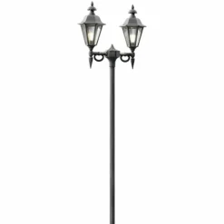 Lampadaire extérieur Konstsmide Pallas Noir, 2 lumières