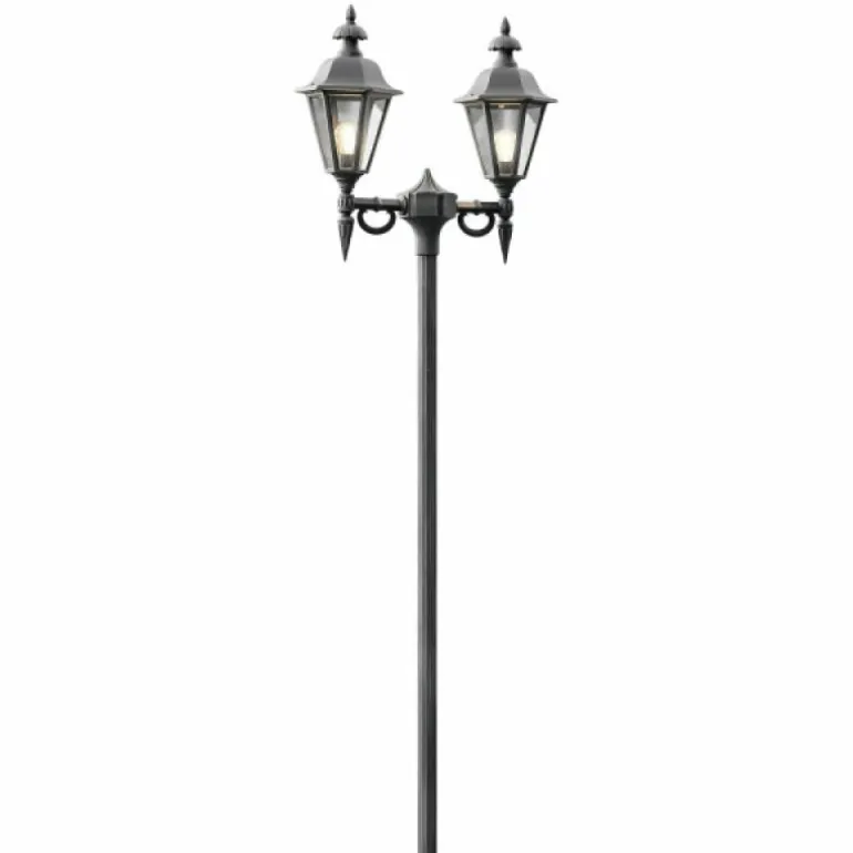 Lampadaire extérieur Konstsmide Pallas Noir, 2 lumières