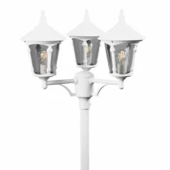 Lampadaire extérieur Konstsmide Virgo Blanc, 3 lumières