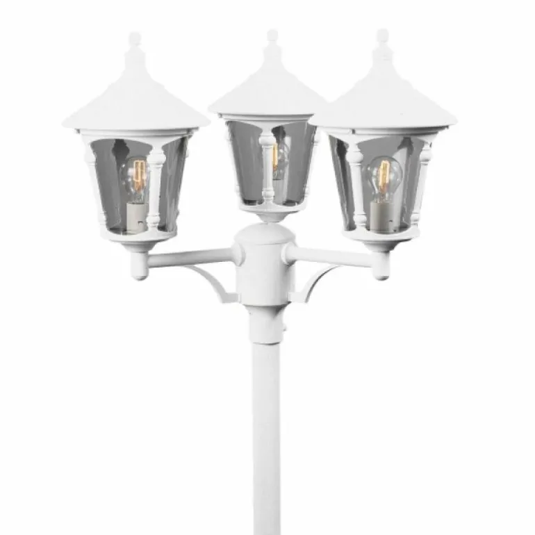 Lampadaire extérieur Konstsmide Virgo Blanc, 3 lumières