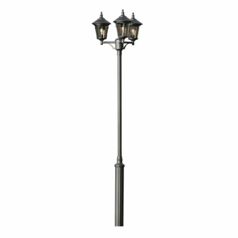 Lampadaire extérieur Konstsmide Virgo Noir, 3 lumières