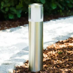 Lampadaire extérieur Leon LED Acier inoxydable, 1 lumière
