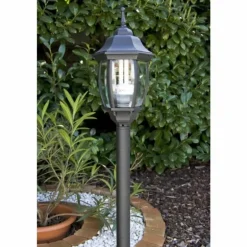 Lampadaire extérieur Lucide TIRENO Noir, Transparent, 1 lumière