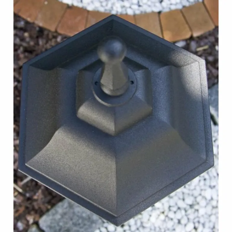 Lampadaire extérieur Lucide TIRENO Noir, Transparent, 1 lumière