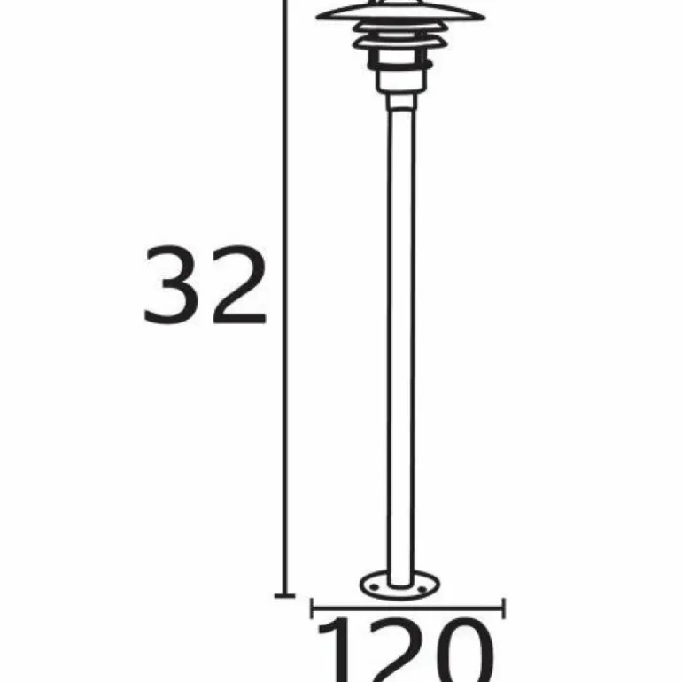 Lampadaire extérieur Nordlux LØNSTRUP Noir, 1 lumière