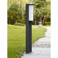 Lampadaire extérieur Trio SUEZ LED Noir, 1 lumière