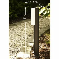 Lampadaire extérieur Trio SUEZ LED Noir, 1 lumière