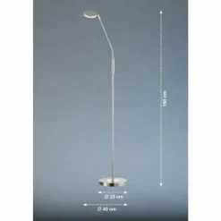 Lampadaire FHL easy Luna LED Nickel mat, 1 lumière