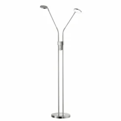 Lampadaire FHL easy Luna LED Nickel mat, 2 lumières