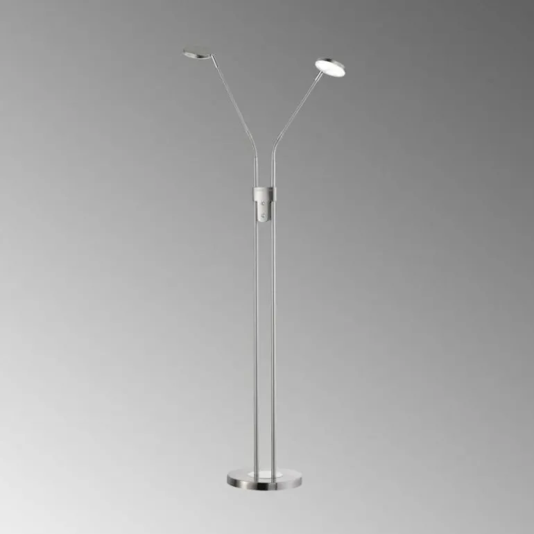 Lampadaire FHL easy Luna LED Nickel mat, 2 lumières