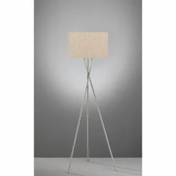 Lampadaire Fischer & Honsel Wotan Nickel mat, 3 lumières