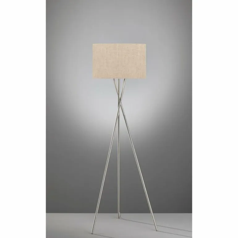 Lampadaire Fischer & Honsel Wotan Nickel mat, 3 lumières