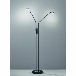 Lampadaire Fischer & Honsel Dent LED Noir, 2 lumières