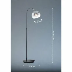 Lampadaire Fischer & Honsel Amos Noir, 1 lumière