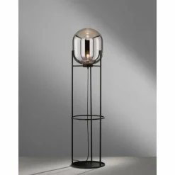 Lampadaire Fischer & Honsel Regi Noir, 1 lumière