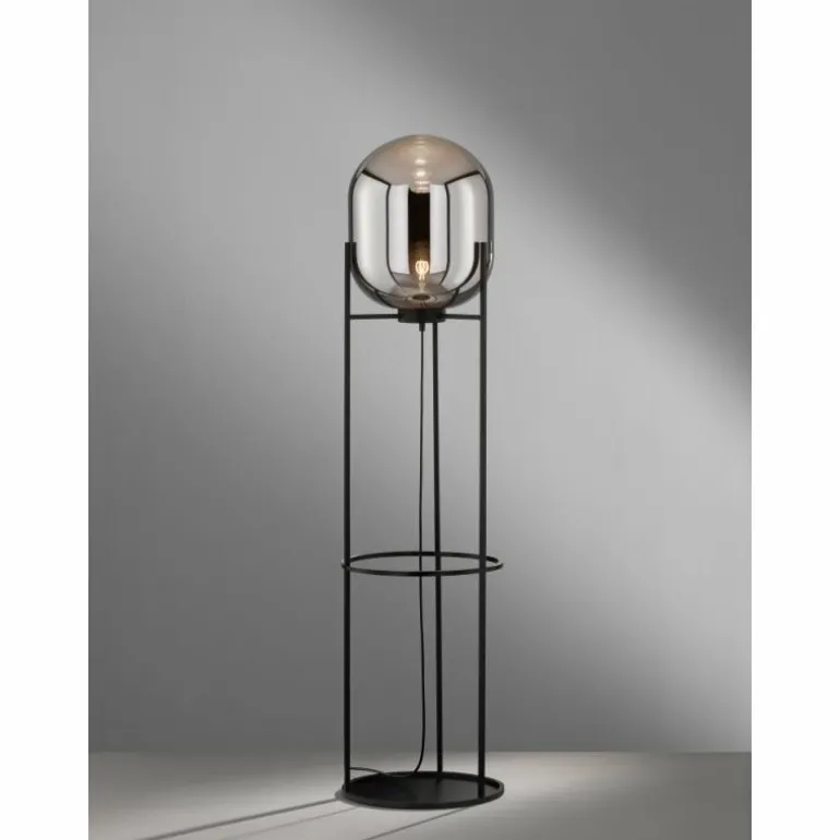 Lampadaire Fischer & Honsel Regi Noir, 1 lumière