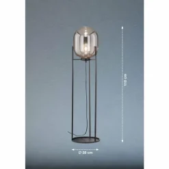 Lampadaire Fischer & Honsel Regi Noir, 1 lumière