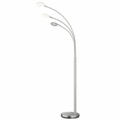 Lampadaire Fischer & Honsel Dent LED Nickel mat, 3 lumières