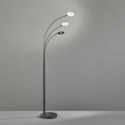 Lampadaire Fischer & Honsel Dent LED Noir, 3 lumières